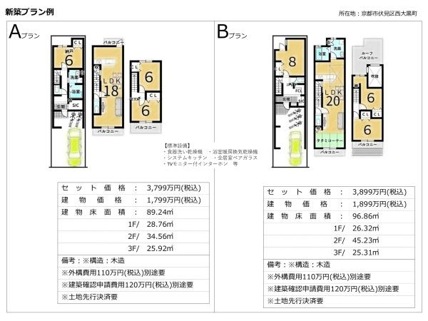 京都市伏見区西大黒町の土地