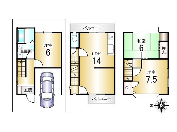 横大路下三栖辻堂町_中古一戸建