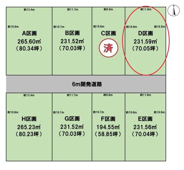 BirdGarden大垣市昼飯町第2D区画(全8区画)