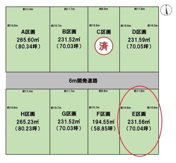 BirdGarden大垣市昼飯町第2E区画(全8区画)