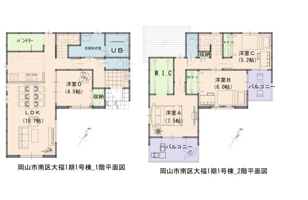 岡山市南区大福1期1区画　1号棟