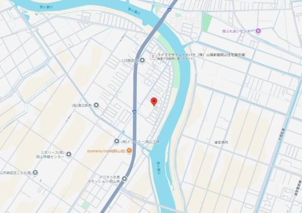 クレイドルガーデン岡山市南区藤田第7 2号棟(現地案内図)