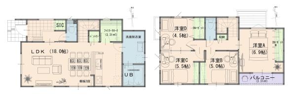 岡山市中区海吉１期　１号棟