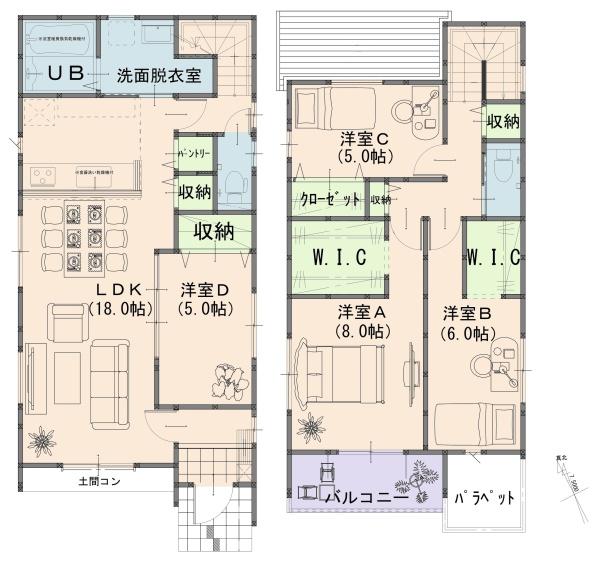 岡山市南区あけぼの町１期　１号棟