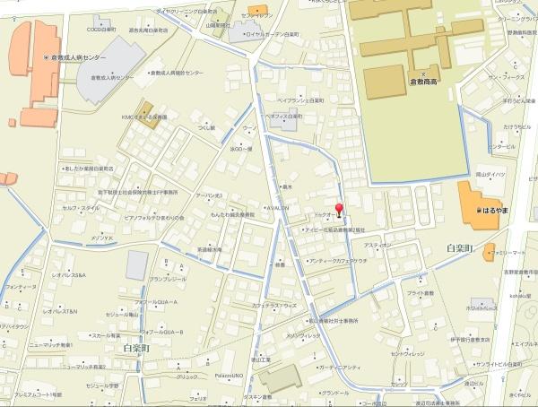 倉敷市白楽町の中古一戸建て(現地案内図)