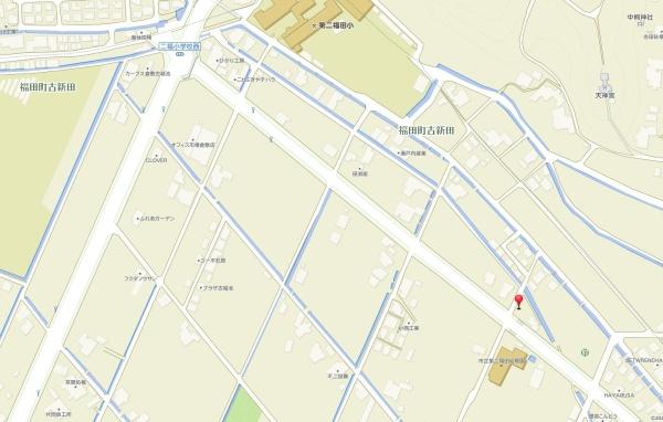倉敷市福田町古新田の土地(現地案内図)