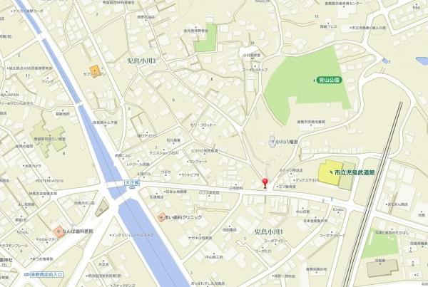 倉敷市児島小川3丁目の土地(現地案内図)