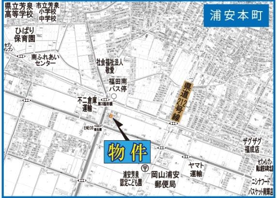 岡山市南区浦安本町の土地(現地案内図)