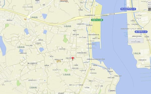 倉敷市玉島柏島の土地(現地案内図)