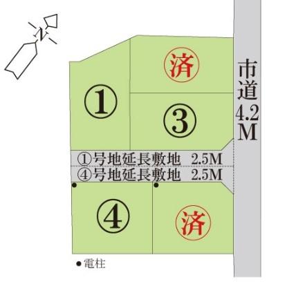 倉敷市福田町古新田の土地(間取り)