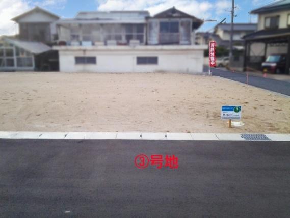 倉敷市福田町古新田の土地(前面道路含む現地写真)