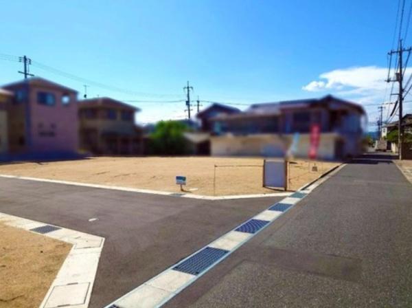 倉敷市福田町古新田の土地(前面道路含む現地写真)