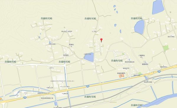 倉敷市真備町尾崎の土地(現地案内図)