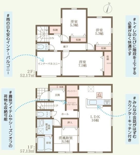 リーブルガーデン北区撫川第３　３号棟