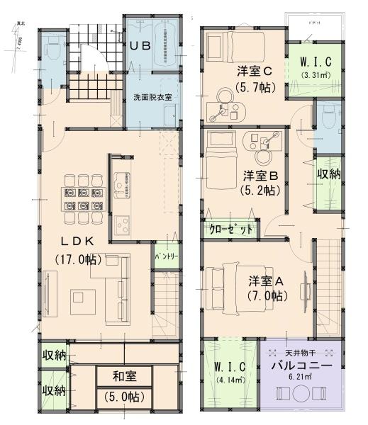 岡山市北区久米１期　２号棟