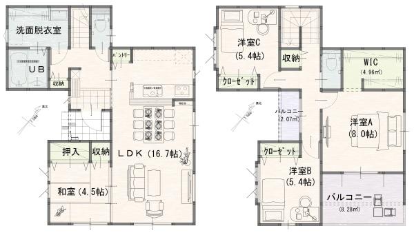 岡山市南区浜野３丁目２期　２号棟