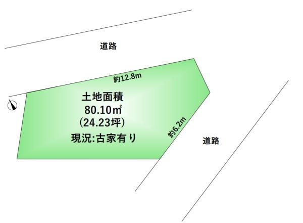 大山崎町字大山崎小字西高田　建築条件無し土地