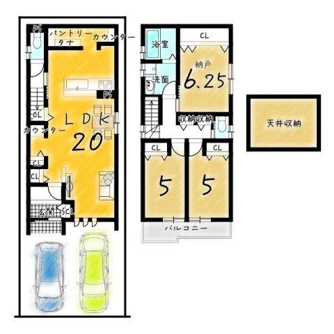 大山崎町小字尻江　新築戸建