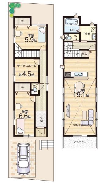大山崎町大山崎茶屋前　新築戸建