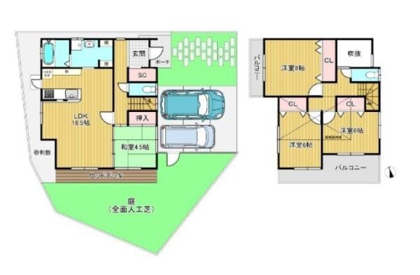 字大山崎小字高橋　中古戸建