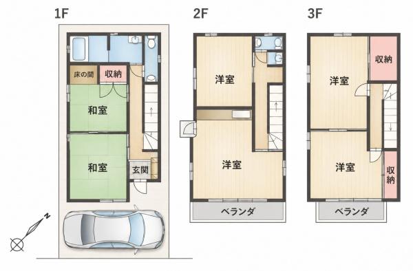 大山崎町字大山崎小字鏡田　中古戸建