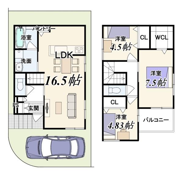 東上牧2丁目(1号地) 建築条件付き土地