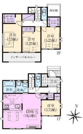 グラファーレ　春日井市大手田酉町新築分譲住宅　１号棟