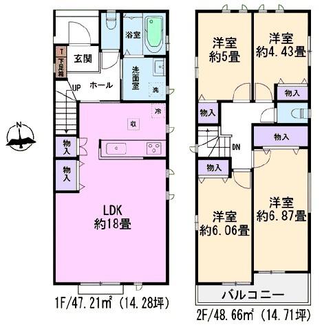 守山区深沢新築分譲住宅　1号棟