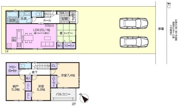 春日井市柏井町新築分譲住宅　１号棟