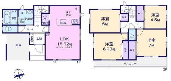 尾張旭市東大道町新築分譲住宅　1号棟