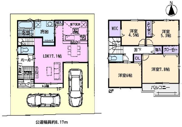 春日井市高蔵寺町新築分譲住宅　１号棟