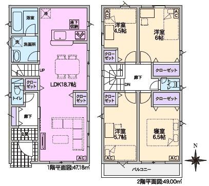 春日井市高蔵寺町北新築分譲住宅　１号棟