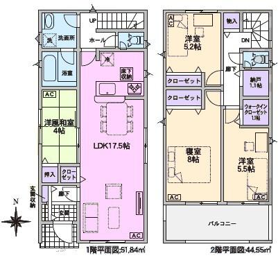 春日井市高蔵寺町北新築分譲住宅　２号棟