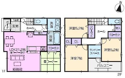 春日井市味美上ノ町新築分譲住宅　１号棟