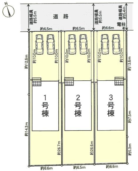 瀬戸市高根町新築分譲住宅 1号棟(区画図)