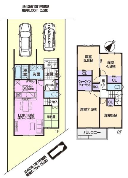 春日井市柏原町新築分譲住宅　１号棟