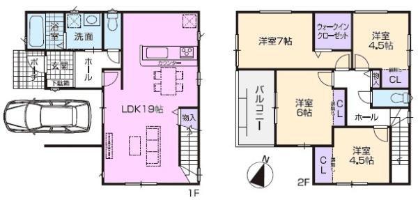 春日井市林島町新築分譲住宅　２号棟