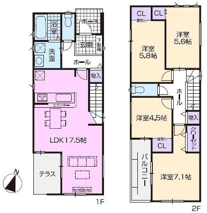 春日井市林島町新築分譲住宅 3号棟