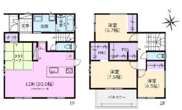 春日井市高座台新築分譲住宅　１号棟