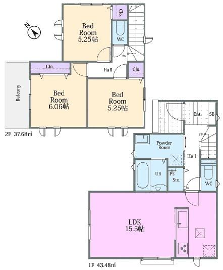 守山区緑ケ丘新築分譲住宅 B号棟