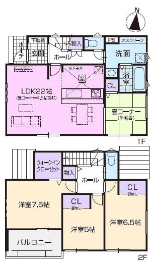 尾張旭市井田町新築分譲住宅　１号棟