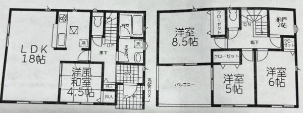 滝沢　葉の木沢山　　一戸建て