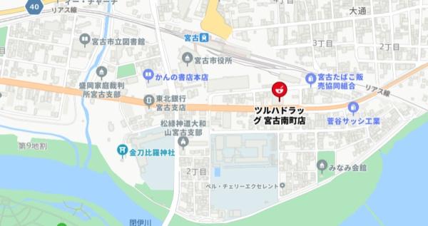 宮古市向町の土地(ツルハドラッグ宮古南町店)