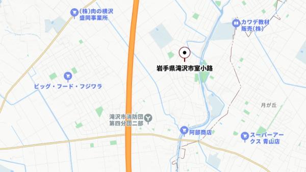 滝沢市室小路の土地(セブンイレブン滝沢鵜飼店)