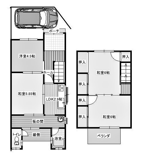 京都市北区上賀茂東後藤町の中古テラスハウス