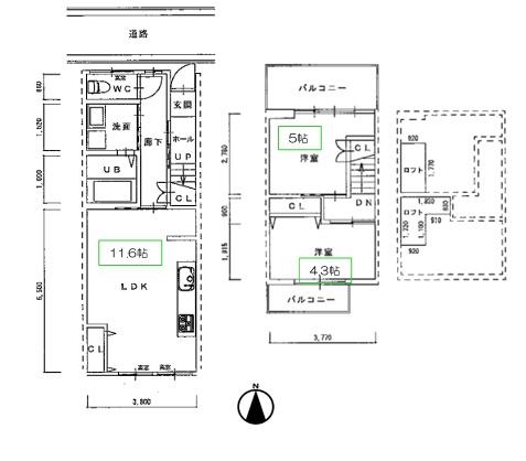 京都市左京区岡崎徳成町の中古テラスハウス