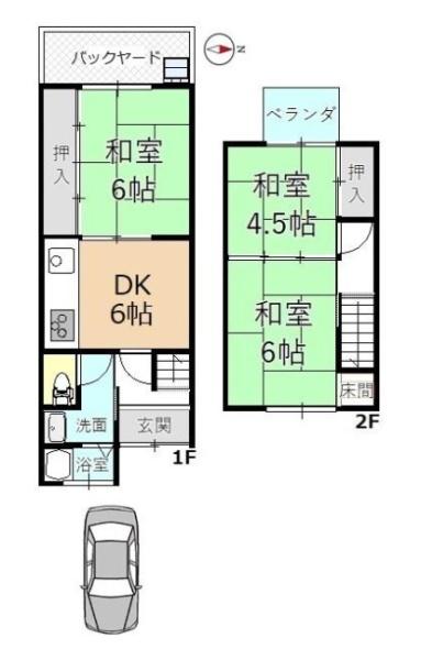 京都市北区大宮西小野堀町の中古テラスハウス