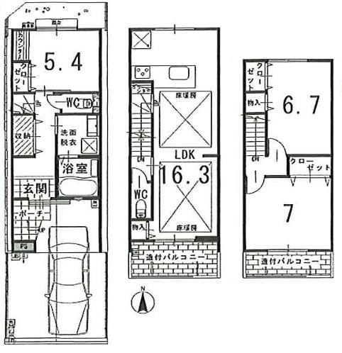 京都市北区大将軍東鷹司町の新築一戸建