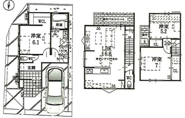 京都市北区紫野南舟岡町の新築一戸建
