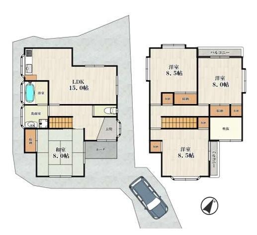 京都市北区衣笠鏡石町の中古一戸建